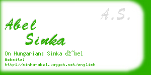 abel sinka business card